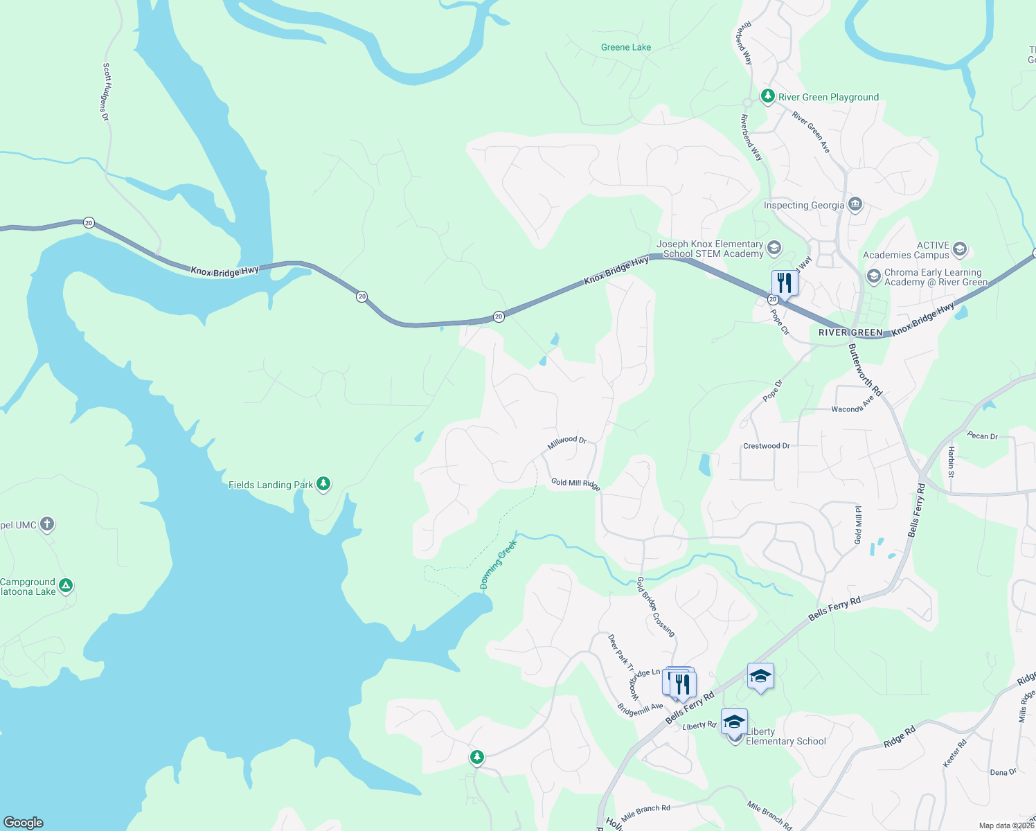 map of restaurants, bars, coffee shops, grocery stores, and more near 306 Westbridge Lane in Canton