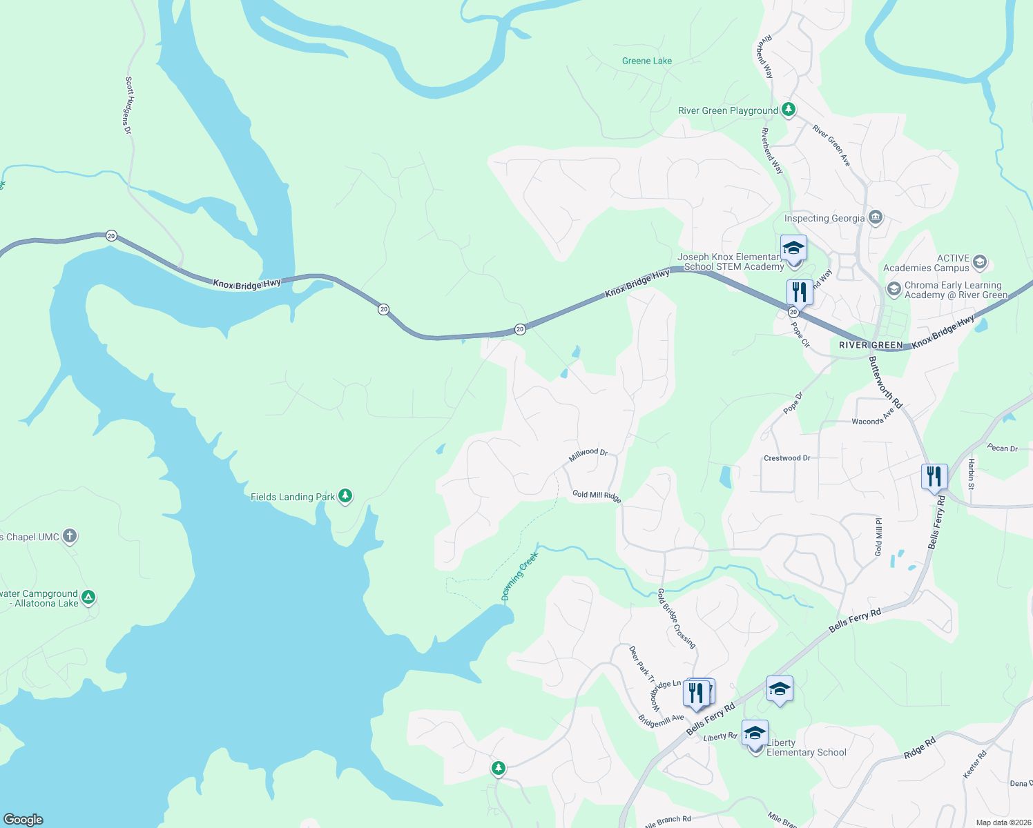 map of restaurants, bars, coffee shops, grocery stores, and more near 314 Westbridge Lane in Canton