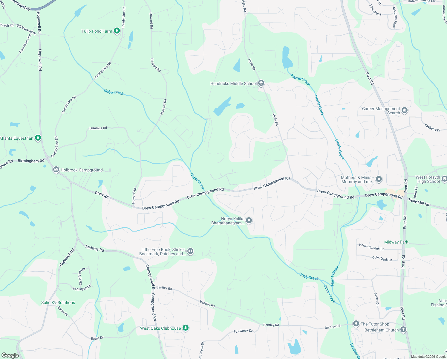 map of restaurants, bars, coffee shops, grocery stores, and more near 4090 Tivoli Way in Alpharetta