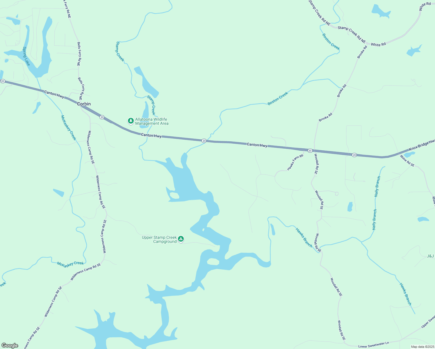 map of restaurants, bars, coffee shops, grocery stores, and more near 14 Hawks Branch Lane in White