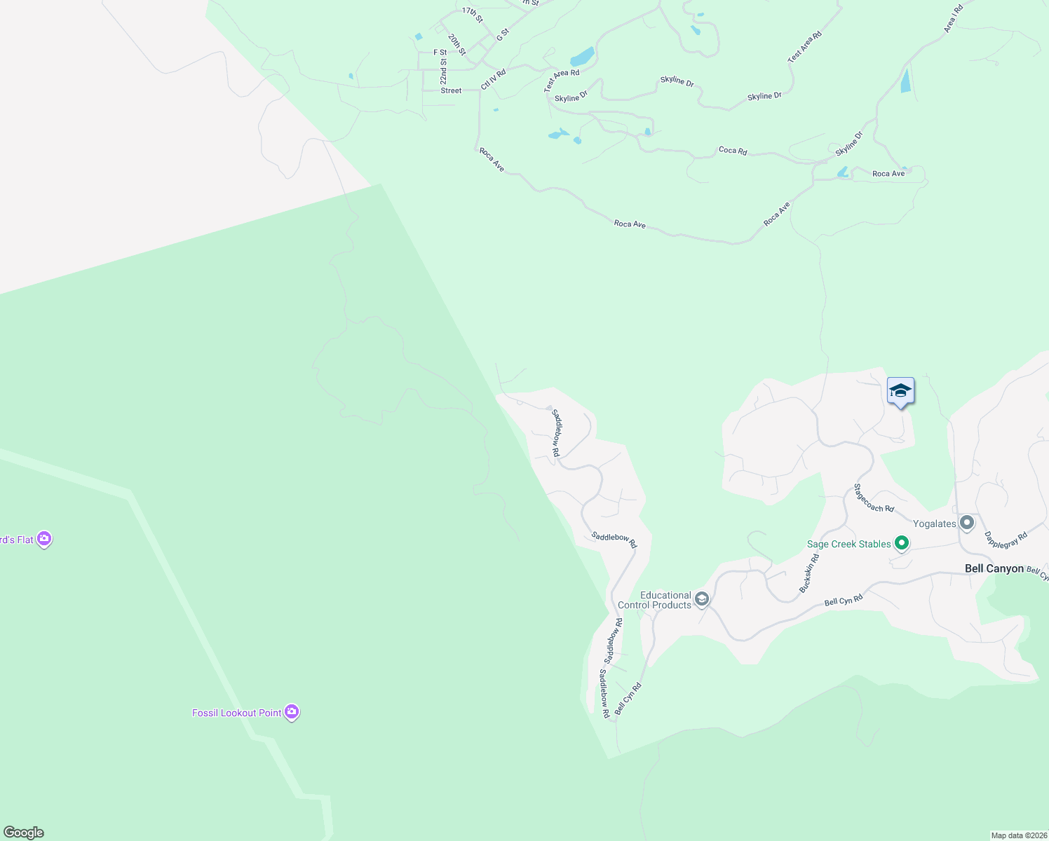 map of restaurants, bars, coffee shops, grocery stores, and more near 207 Saddlebow Road in Bell Canyon