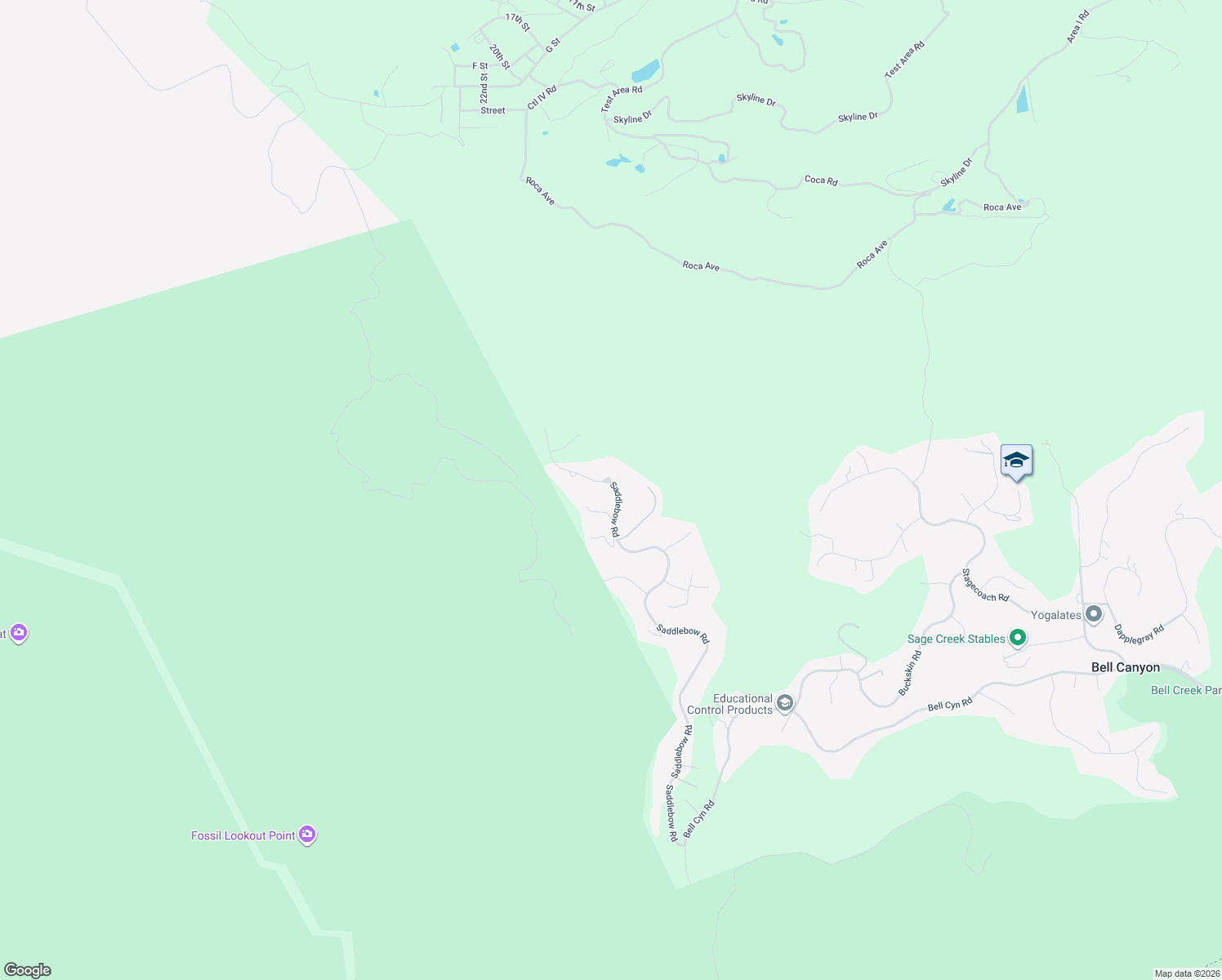 map of restaurants, bars, coffee shops, grocery stores, and more near 187 Saddlebow Road in Bell Canyon