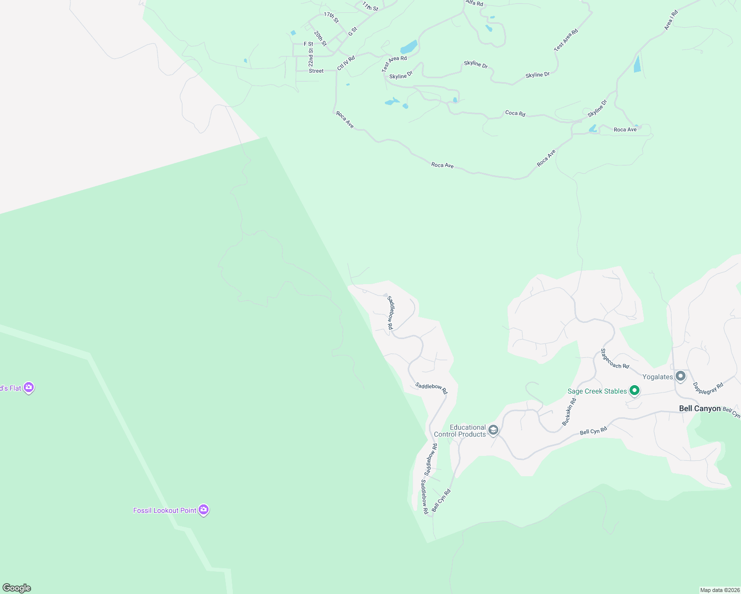 map of restaurants, bars, coffee shops, grocery stores, and more near 207 Saddlebow Road in Bell Canyon
