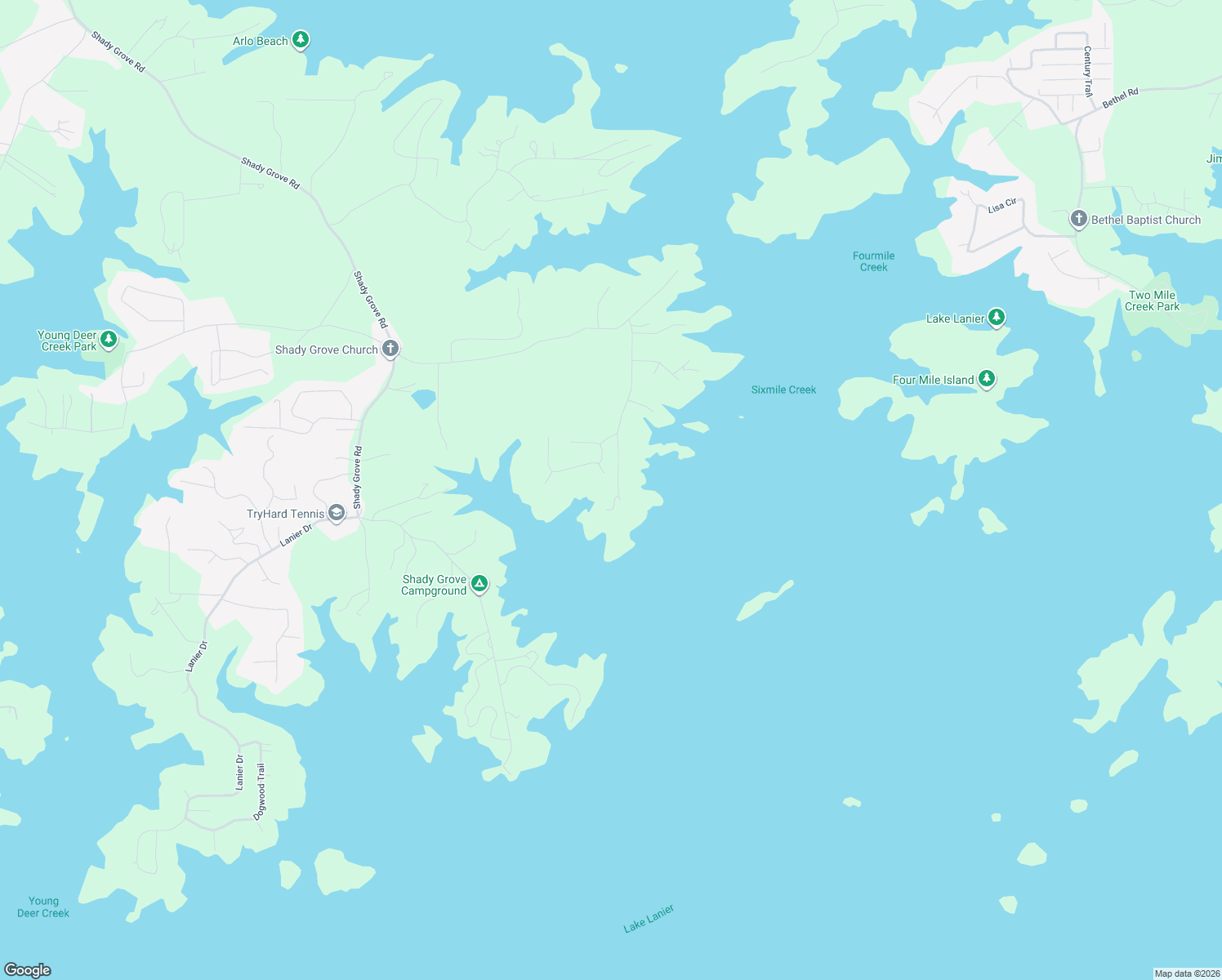 map of restaurants, bars, coffee shops, grocery stores, and more near 7610 Breeze Bay Road in Cumming