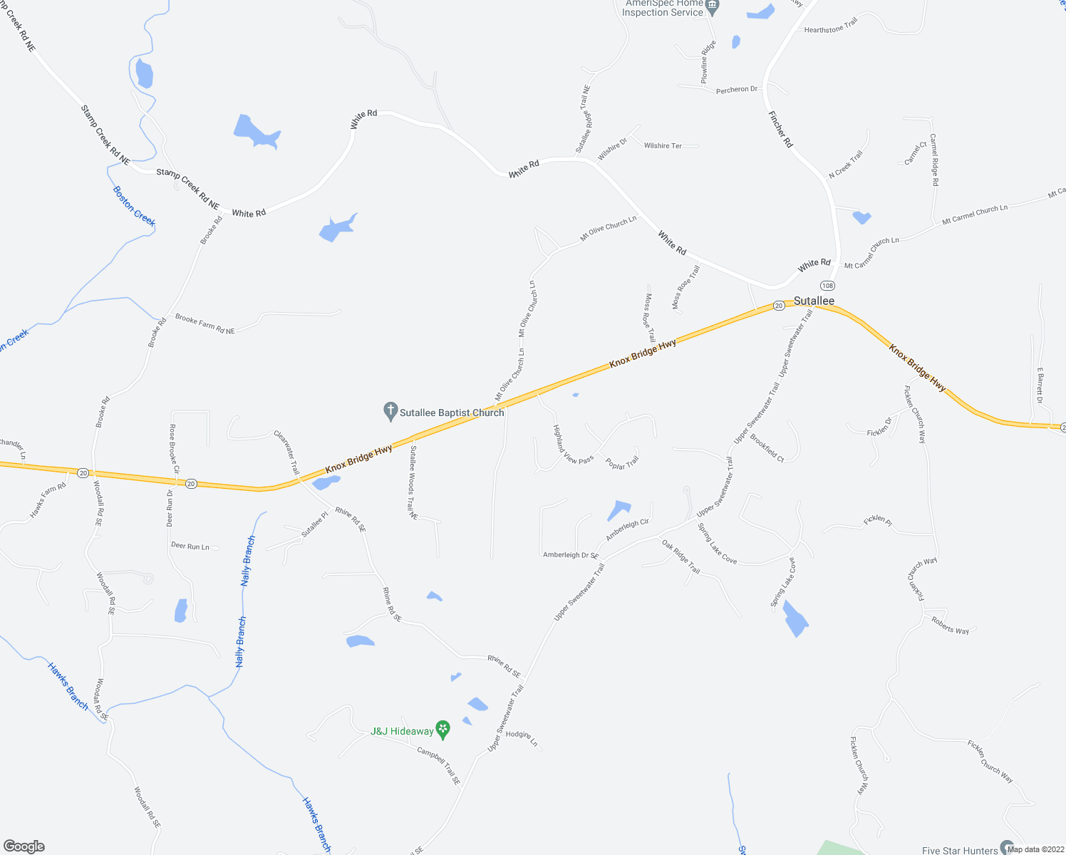 map of restaurants, bars, coffee shops, grocery stores, and more near 214 Oak Hollow Court in White