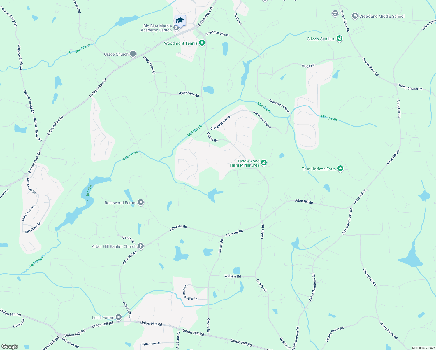 map of restaurants, bars, coffee shops, grocery stores, and more near 1937 Gaddis Road in Canton