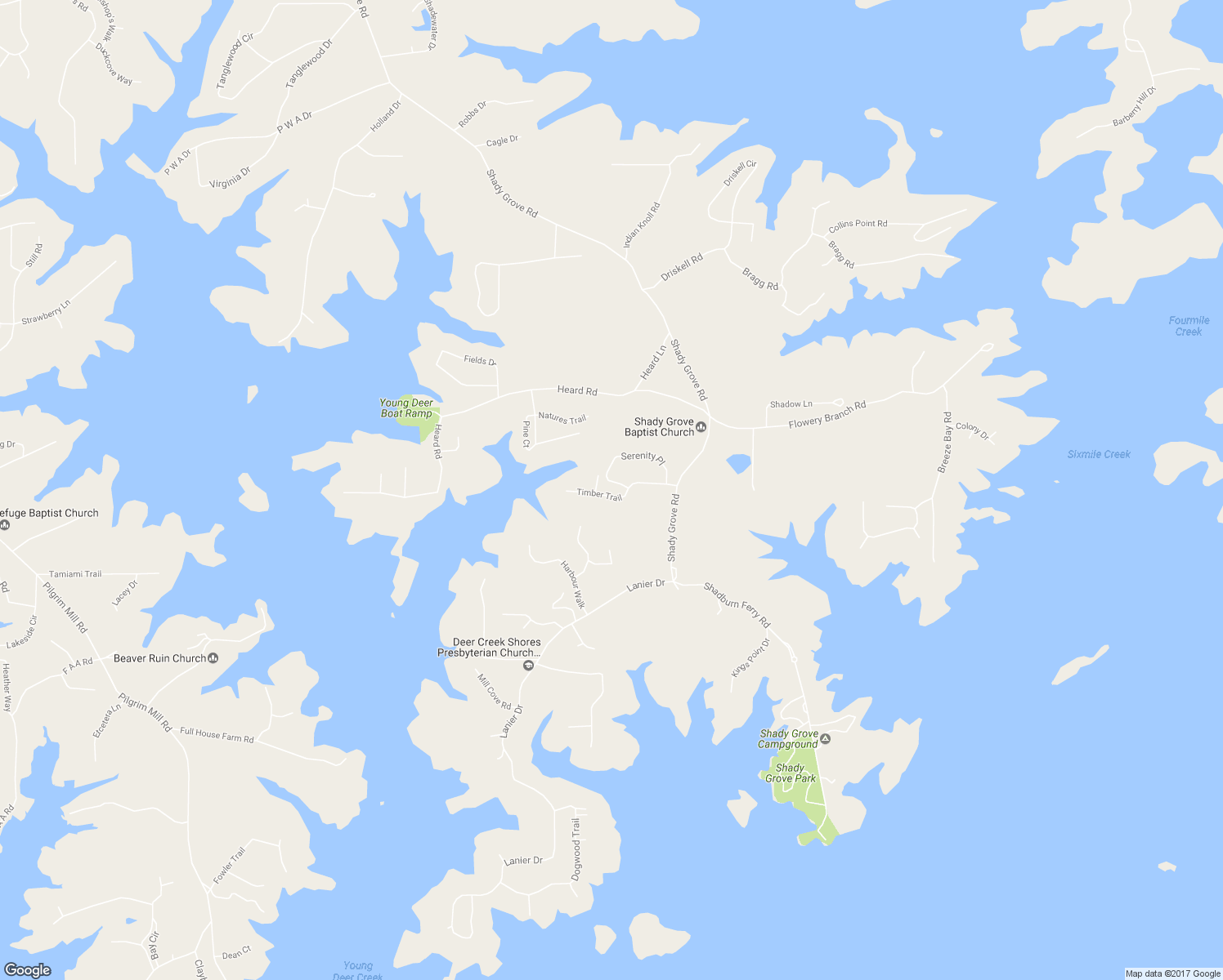 map of restaurants, bars, coffee shops, grocery stores, and more near 7390 Serenity Place in Cumming