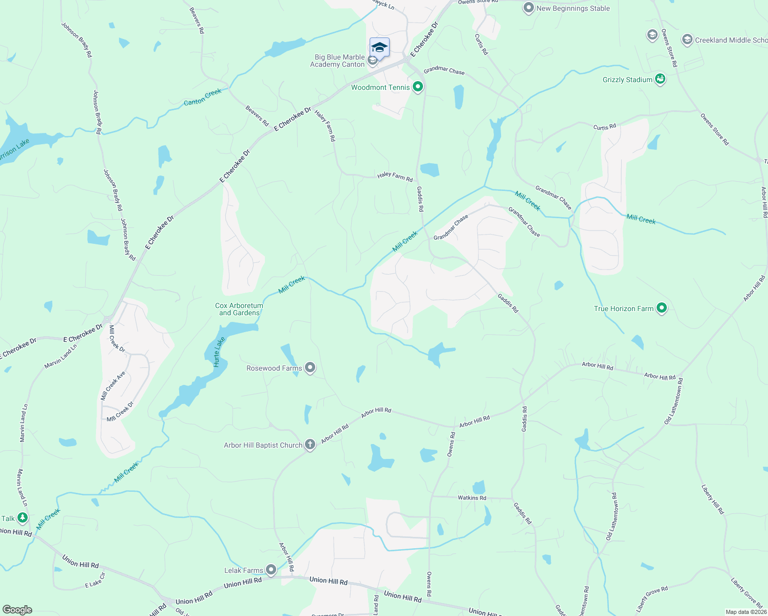 map of restaurants, bars, coffee shops, grocery stores, and more near 710 Park Haven Lane in Canton