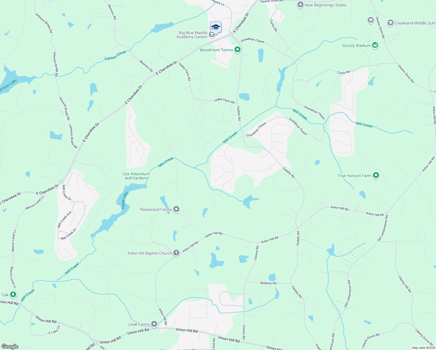 map of restaurants, bars, coffee shops, grocery stores, and more near 710 Park Haven Lane in Canton