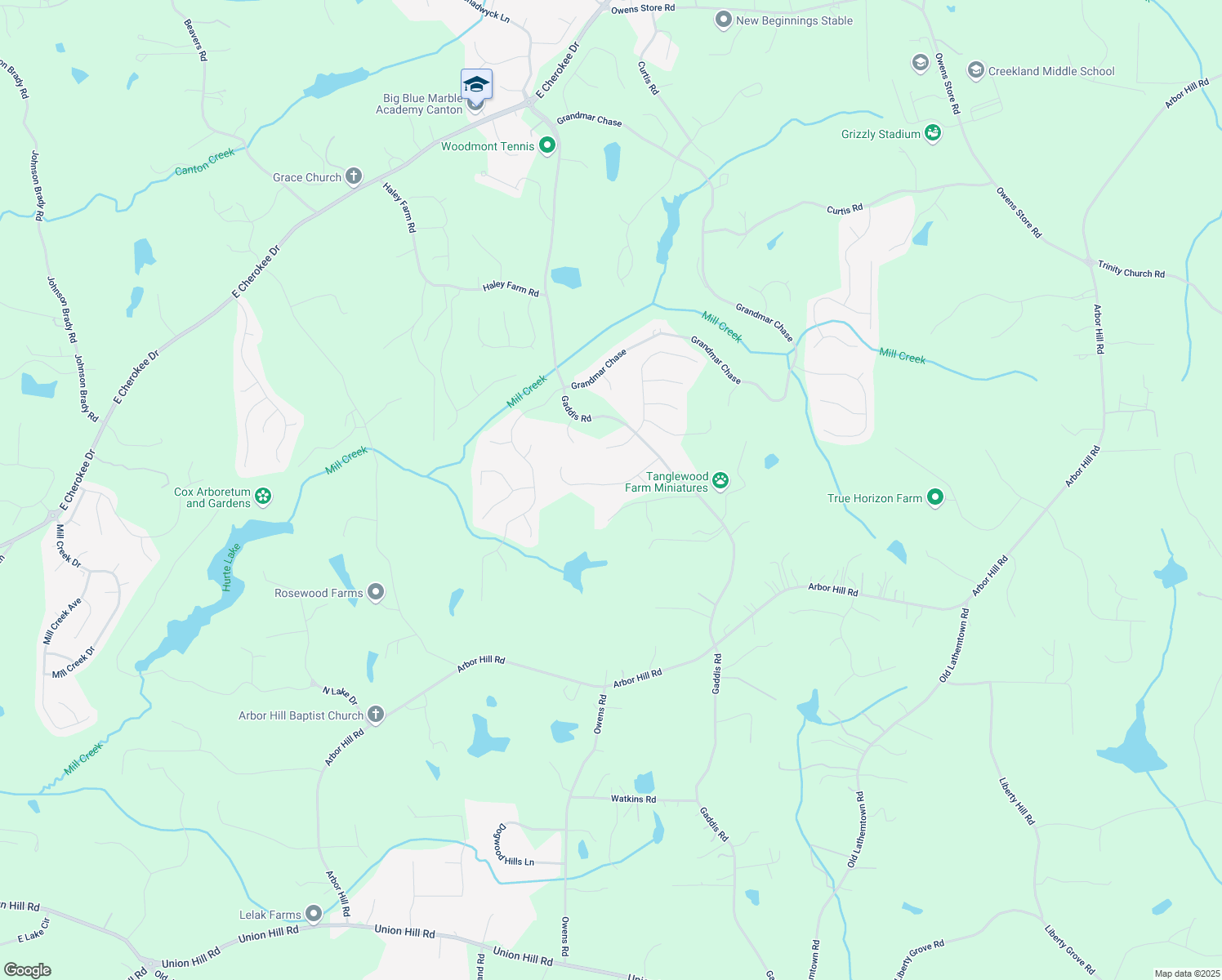 map of restaurants, bars, coffee shops, grocery stores, and more near 915 Ravenwood Way in Canton