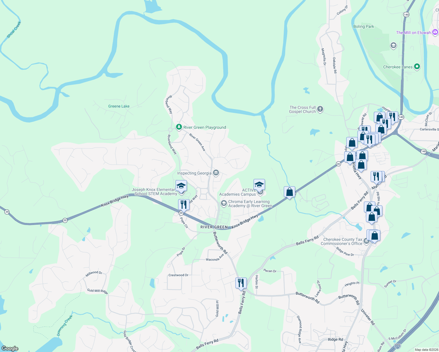 map of restaurants, bars, coffee shops, grocery stores, and more near 315 Willow Walk in Canton