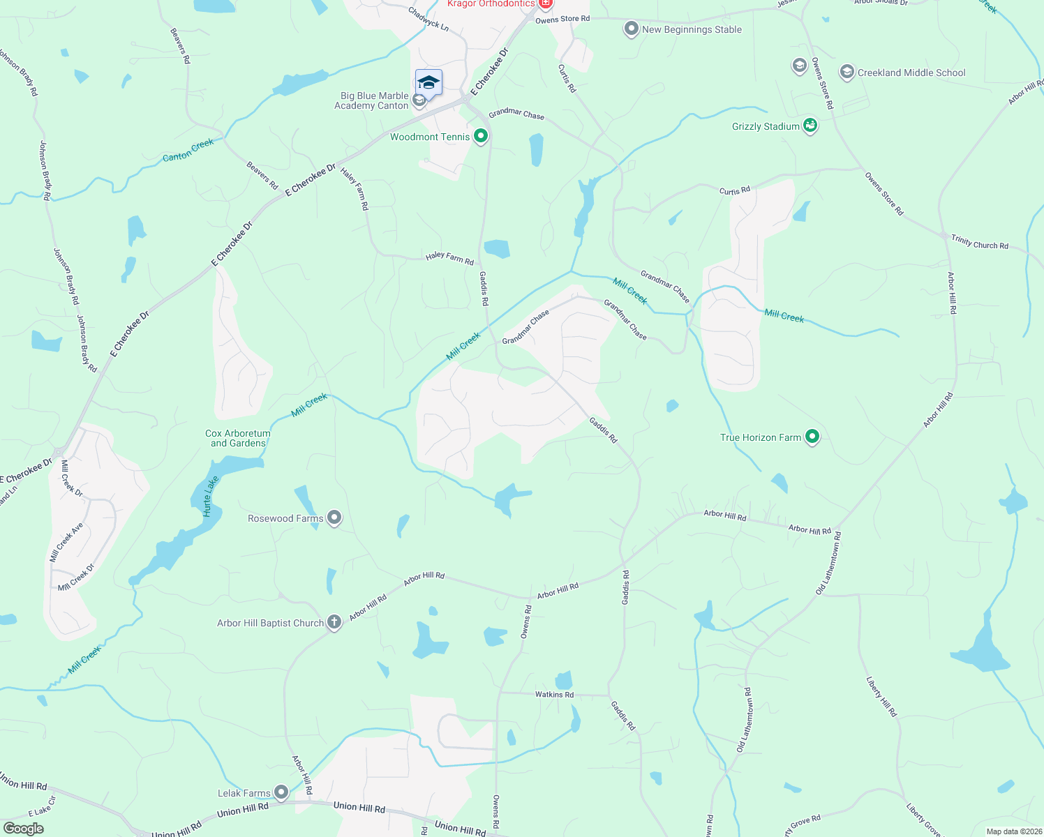 map of restaurants, bars, coffee shops, grocery stores, and more near 918 Ravenwood Way in Canton