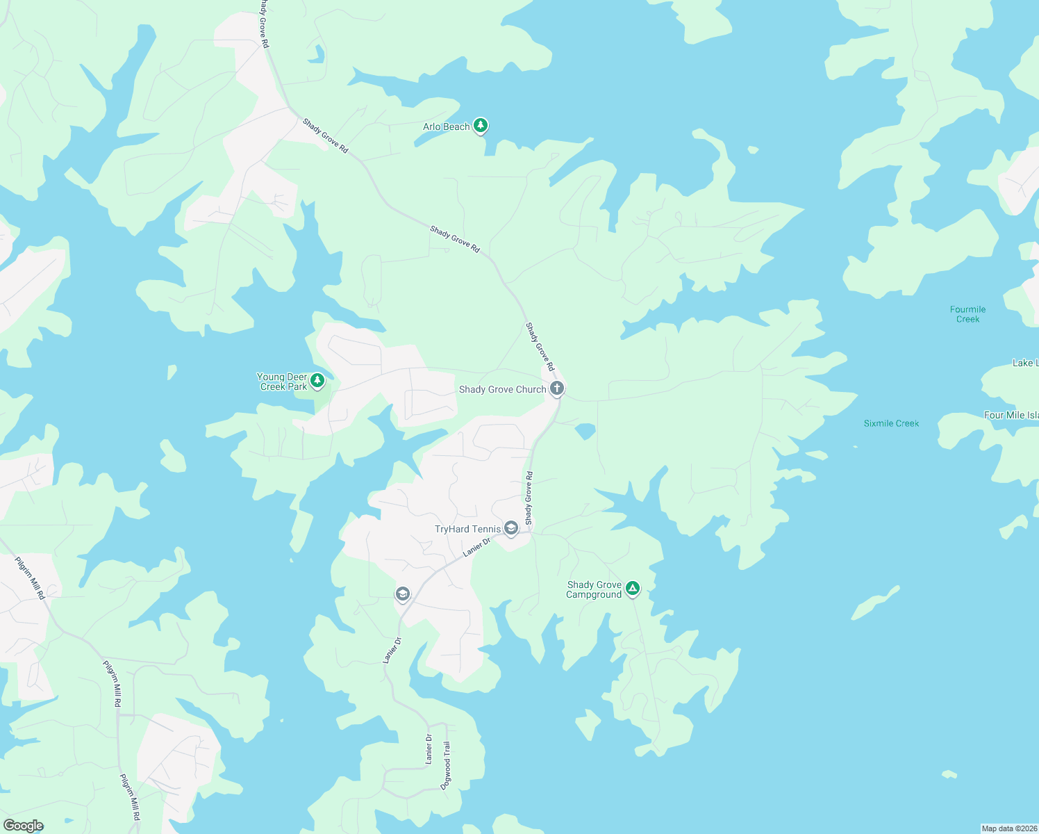 map of restaurants, bars, coffee shops, grocery stores, and more near 7250 Serenity Place in Cumming