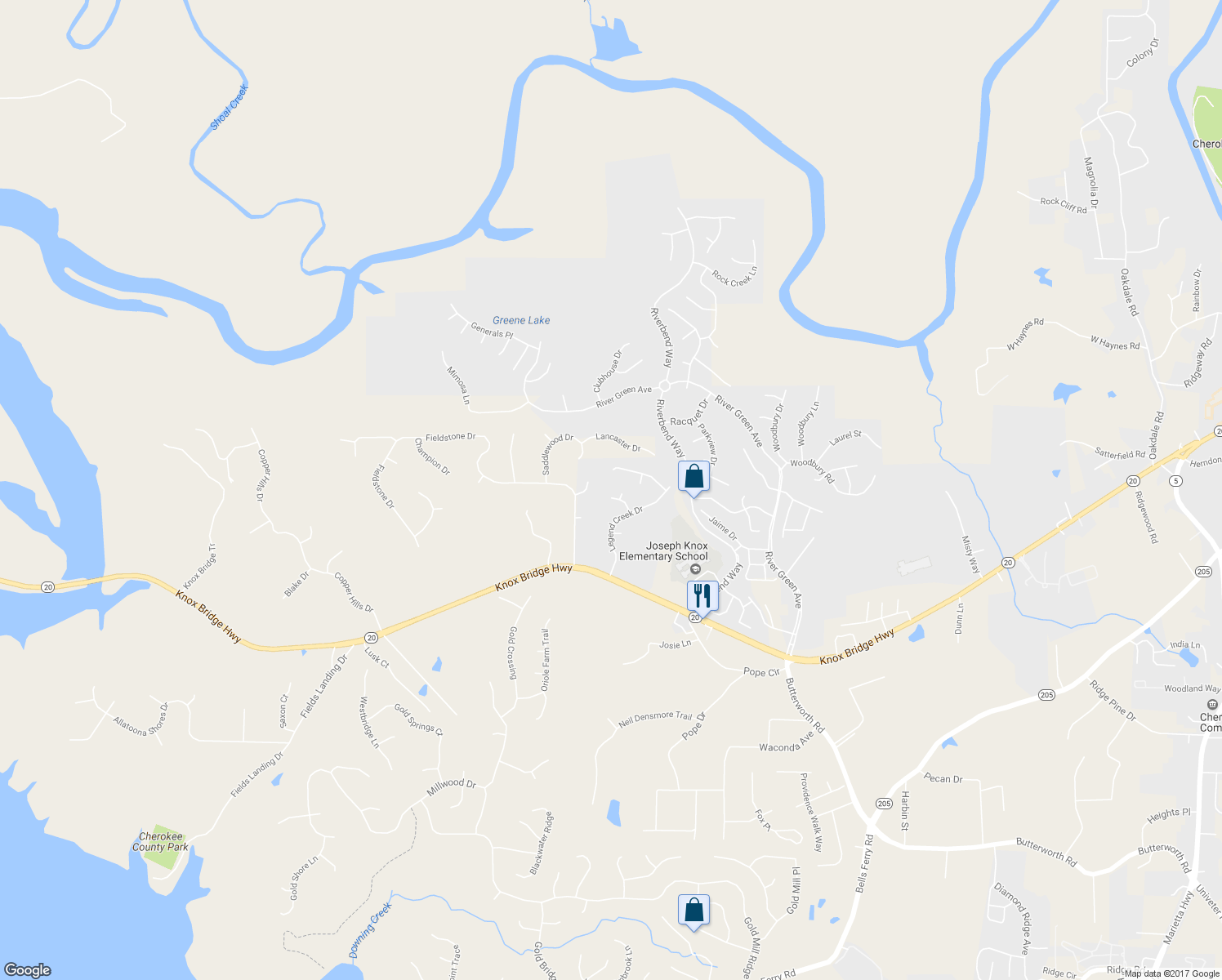 map of restaurants, bars, coffee shops, grocery stores, and more near 508 Fable Lane in Canton