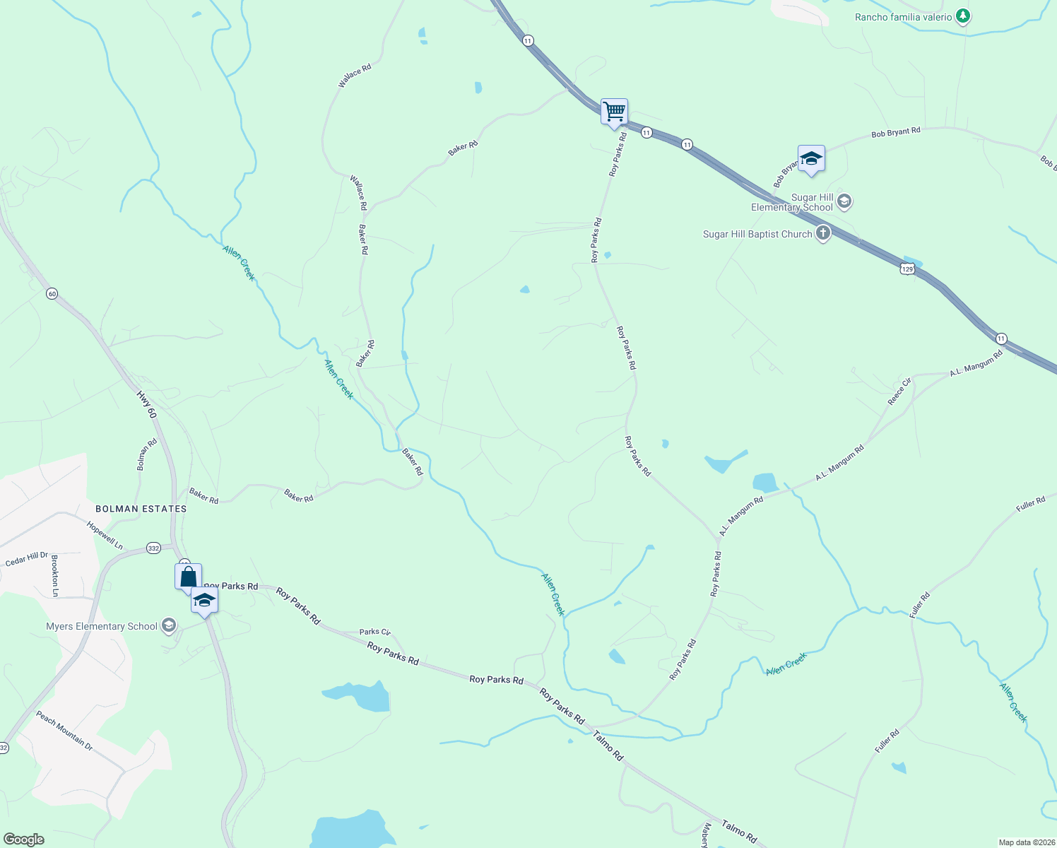 map of restaurants, bars, coffee shops, grocery stores, and more near 3518 Southchase Drive in Gainesville