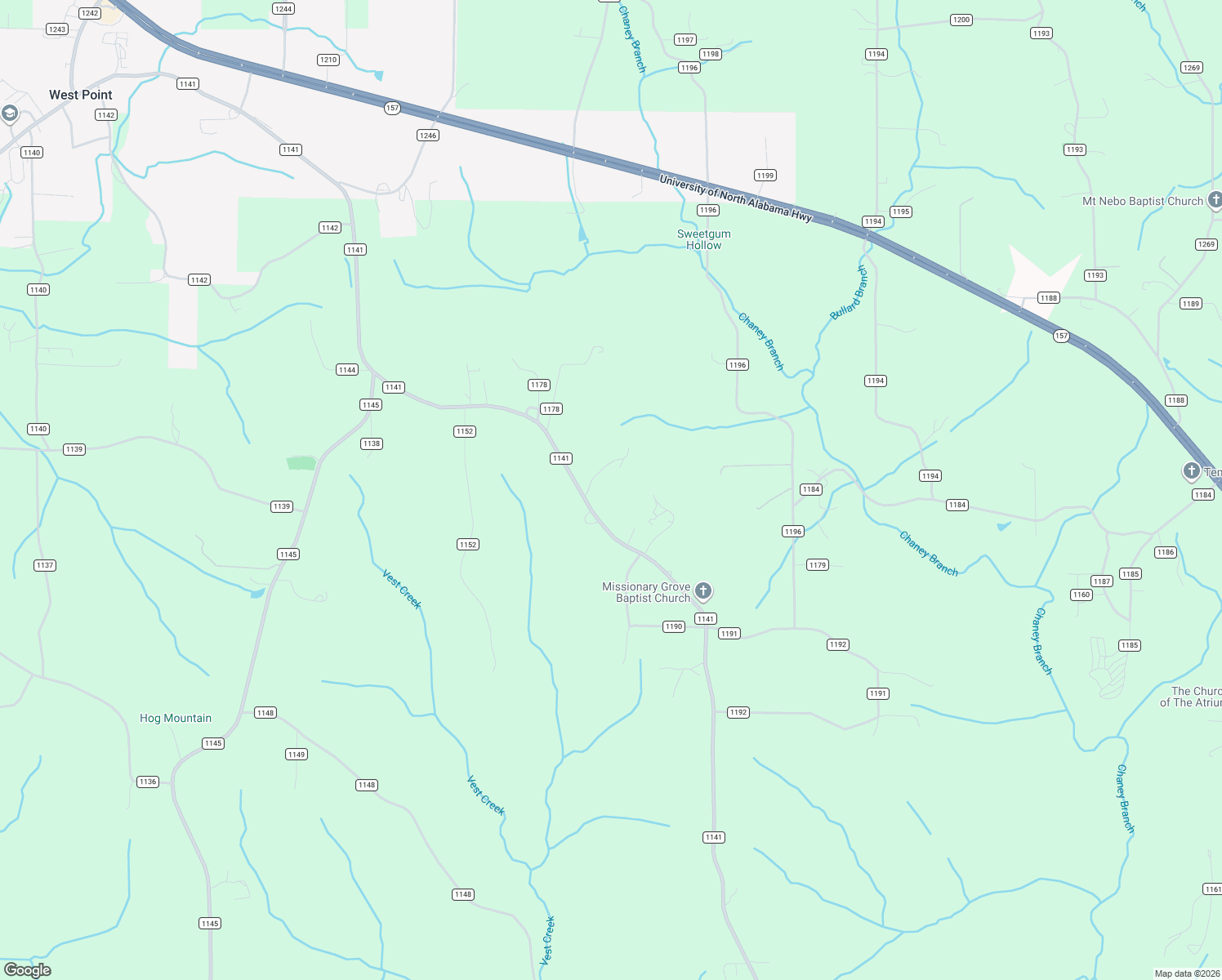 map of restaurants, bars, coffee shops, grocery stores, and more near 1775 County Road 1141 in Cullman