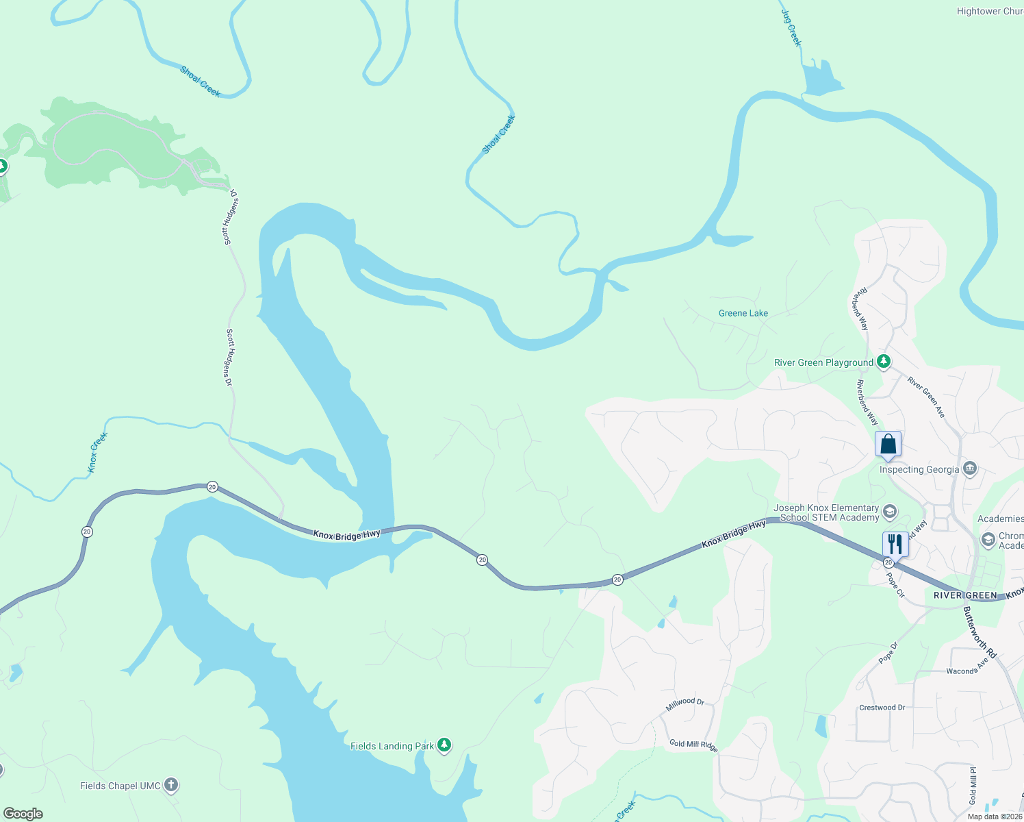 map of restaurants, bars, coffee shops, grocery stores, and more near 203 Montana Way in Canton