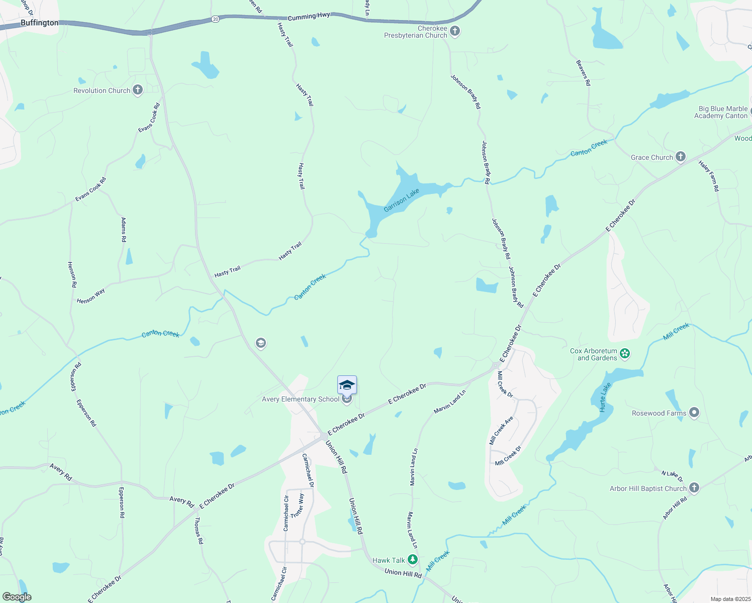 map of restaurants, bars, coffee shops, grocery stores, and more near 205 Northampton Court in Canton
