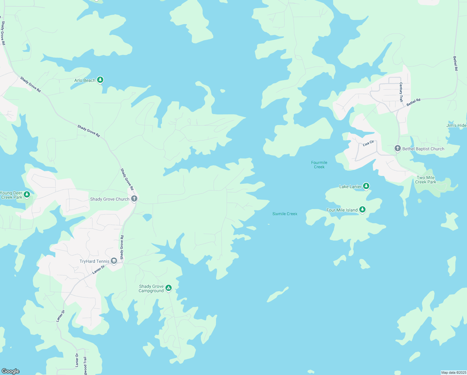 map of restaurants, bars, coffee shops, grocery stores, and more near 7305 Breeze Bay Road in Cumming