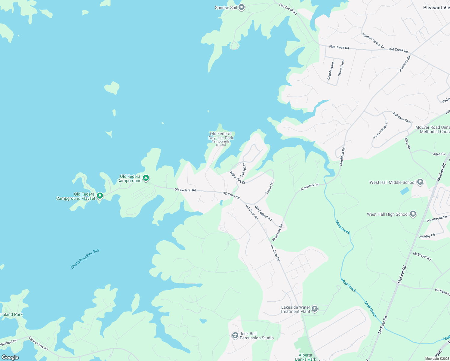 map of restaurants, bars, coffee shops, grocery stores, and more near 6016 Jim Crow Rd in Flowery Branch