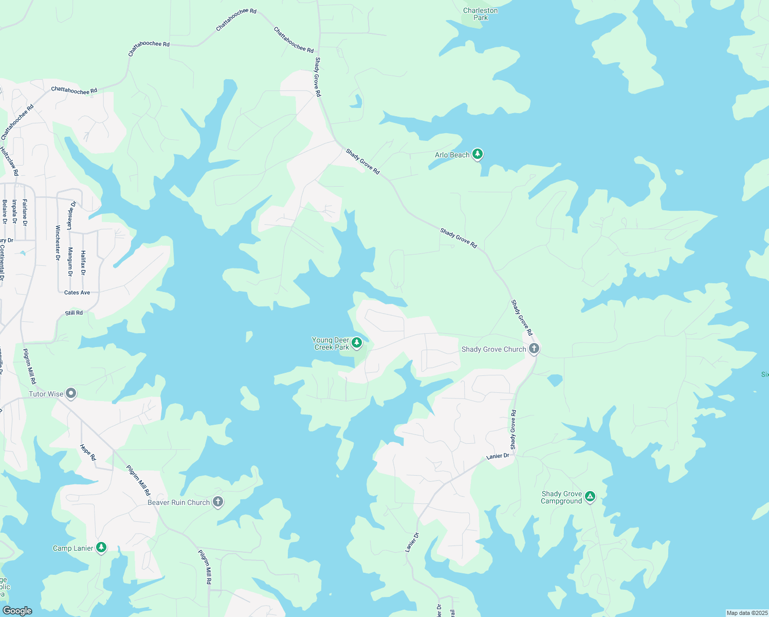 map of restaurants, bars, coffee shops, grocery stores, and more near 7410 Fields Drive in Cumming