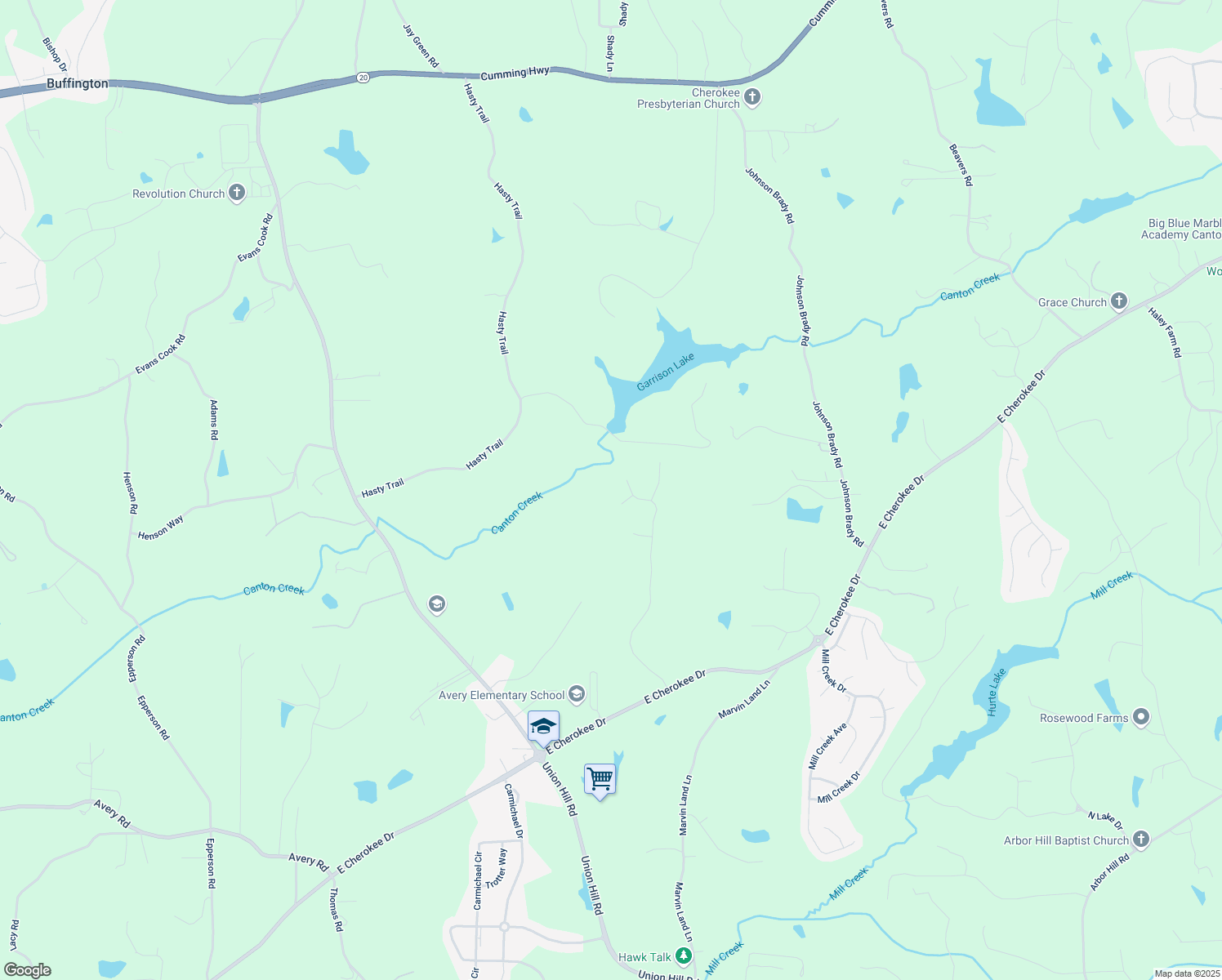 map of restaurants, bars, coffee shops, grocery stores, and more near 133 Northampton Drive in Canton