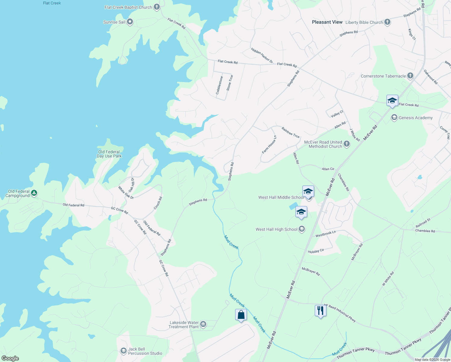 map of restaurants, bars, coffee shops, grocery stores, and more near 5609 Monk Drive in Oakwood