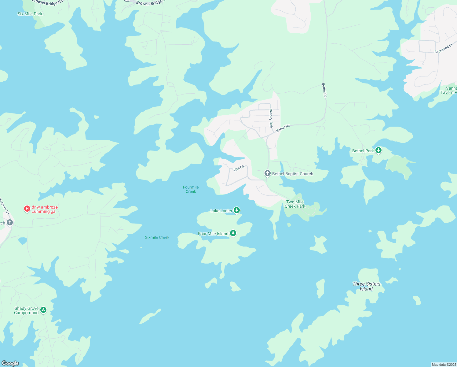 map of restaurants, bars, coffee shops, grocery stores, and more near 9515 Lisa Circle in Gainesville