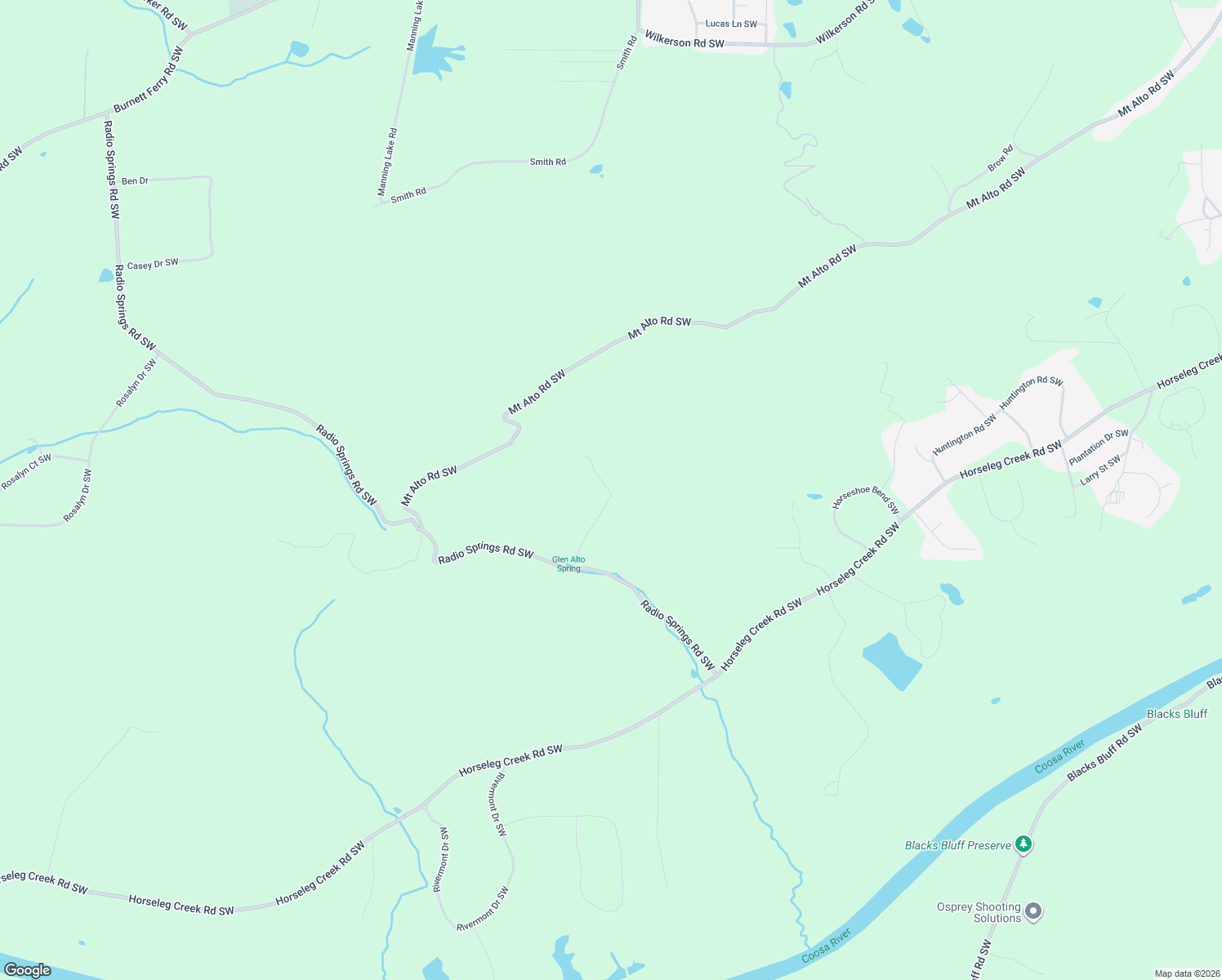 map of restaurants, bars, coffee shops, grocery stores, and more near 6 Spring Ridge Trail Southwest in Rome