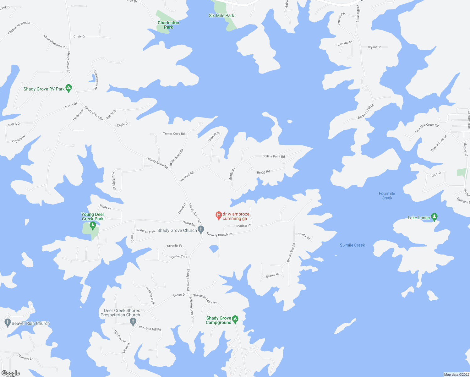 map of restaurants, bars, coffee shops, grocery stores, and more near 6835 Nantucket Cove in Cumming