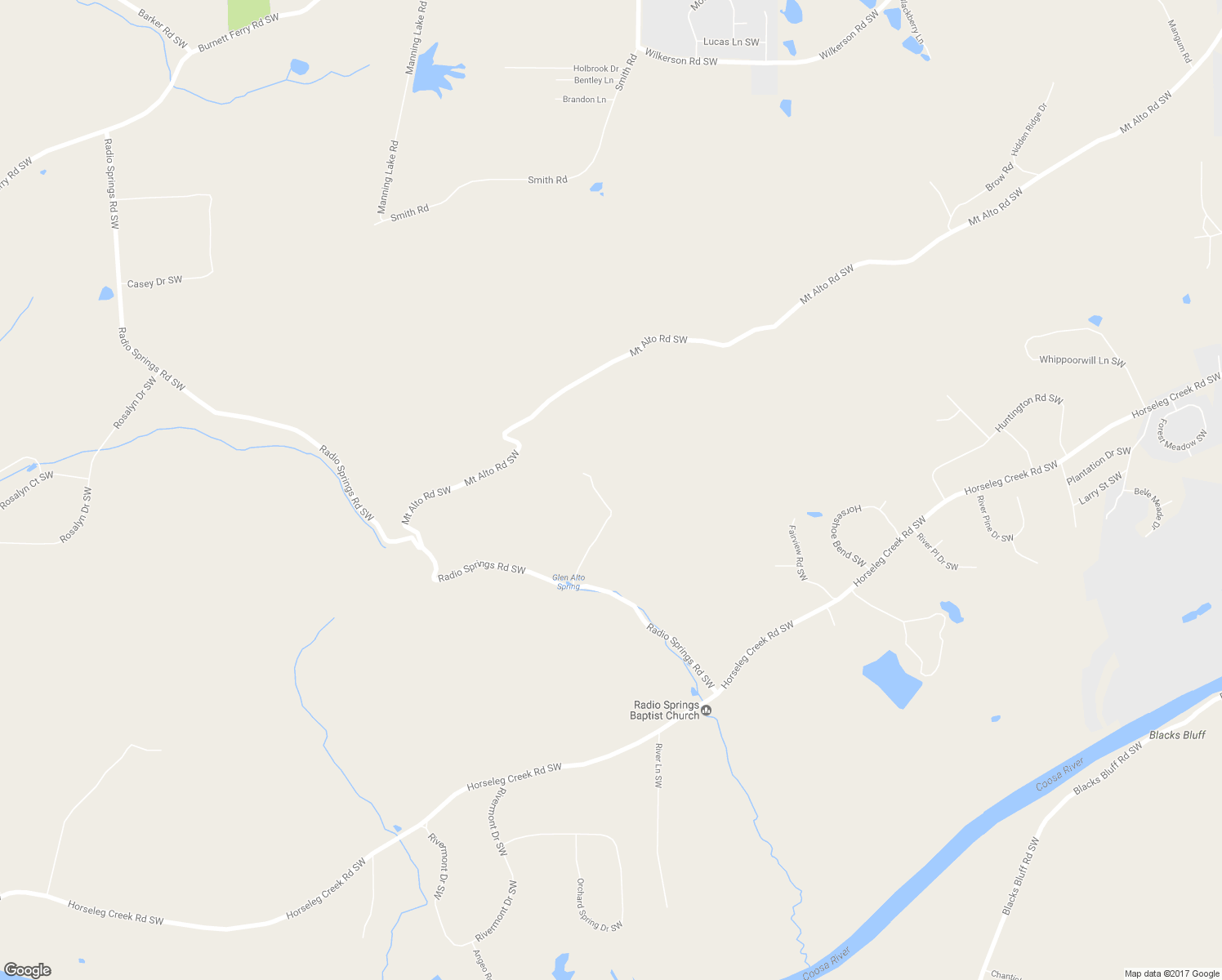 map of restaurants, bars, coffee shops, grocery stores, and more near 6 Spring Ridge Trail Southwest in Rome