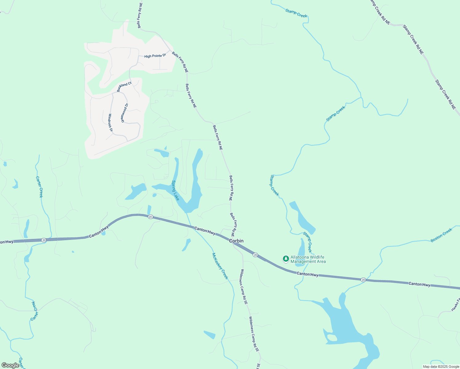 map of restaurants, bars, coffee shops, grocery stores, and more near 11 Lake Overlook Drive in White