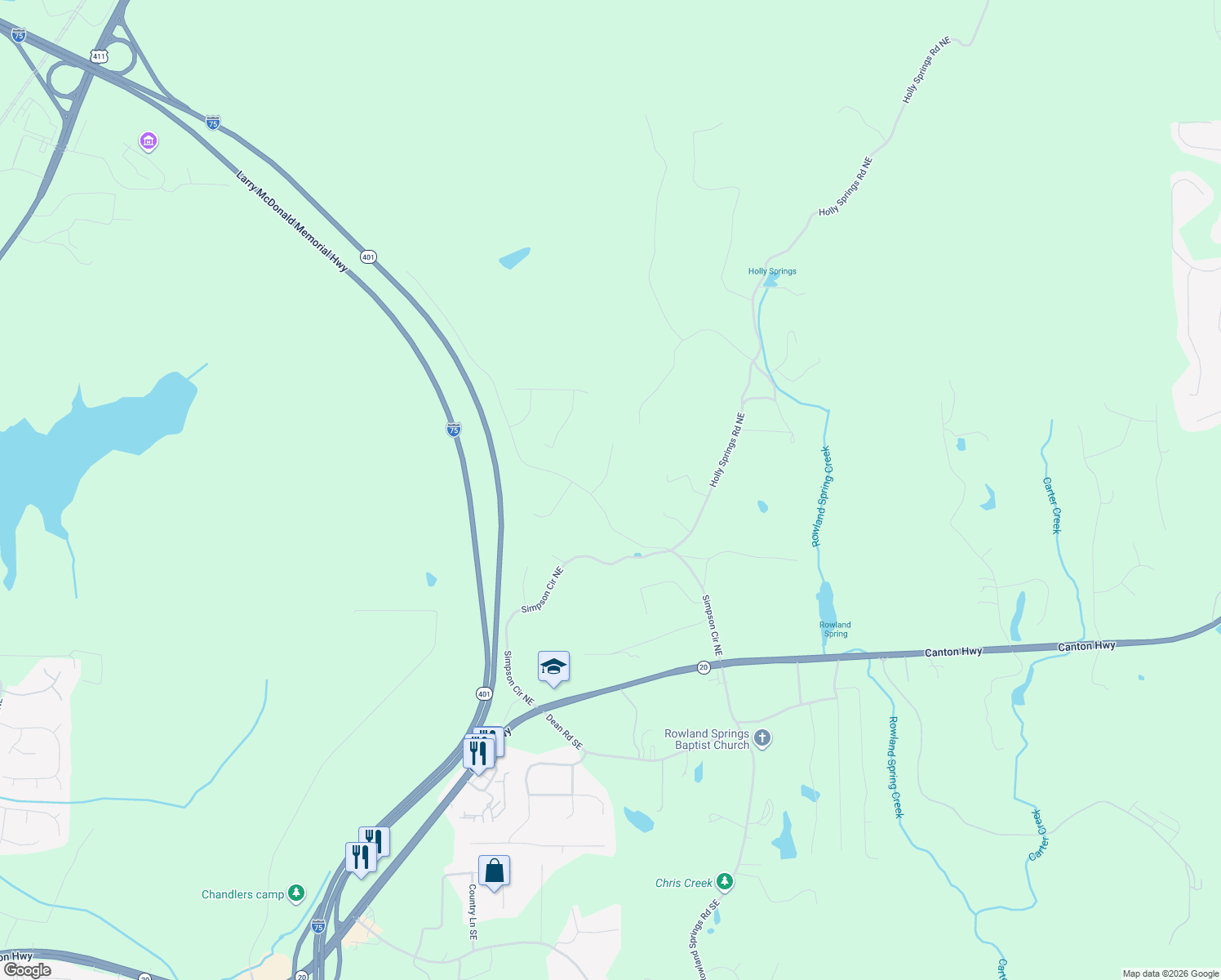 map of restaurants, bars, coffee shops, grocery stores, and more near 14 Spruce Street in White