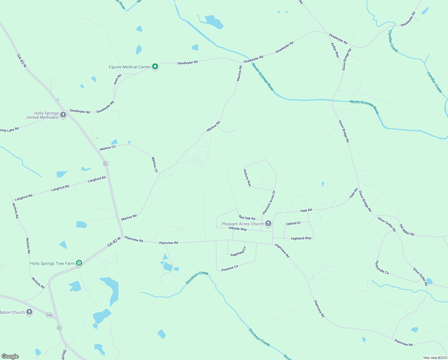 map of restaurants, bars, coffee shops, grocery stores, and more near 519 Red Oak Road in Maysville