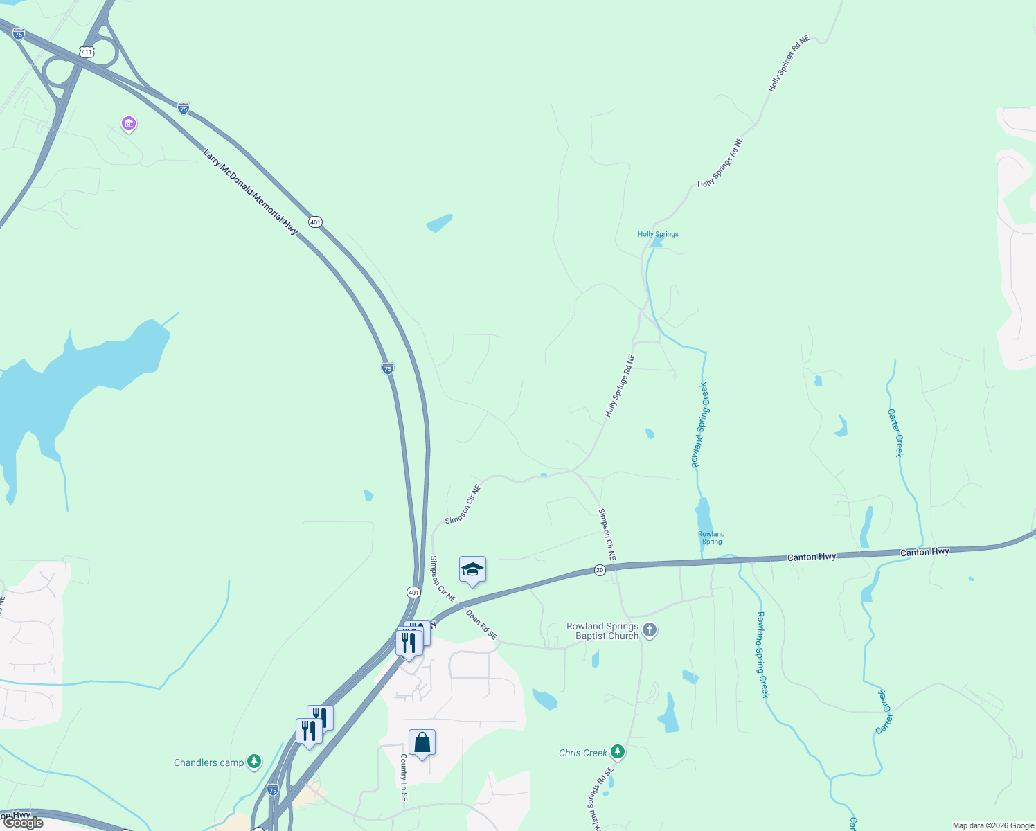 map of restaurants, bars, coffee shops, grocery stores, and more near 14 Spruce Street in White