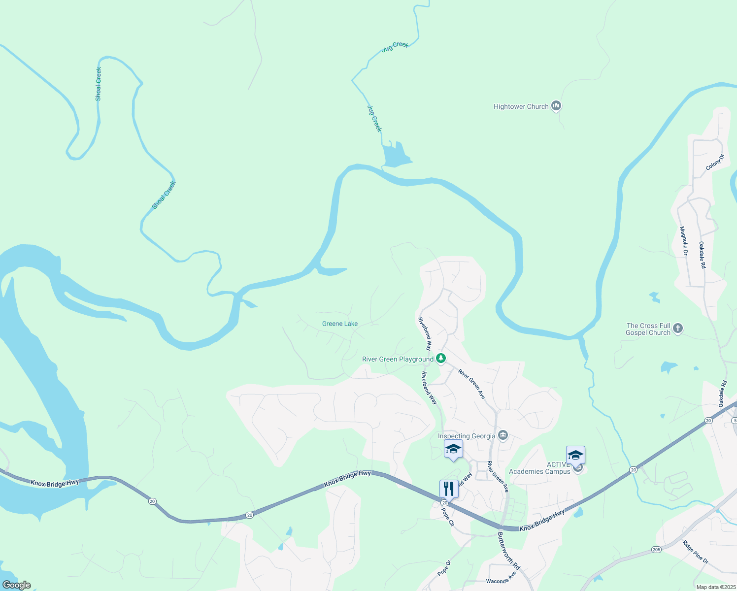 map of restaurants, bars, coffee shops, grocery stores, and more near 849 Lakemont Drive in Canton
