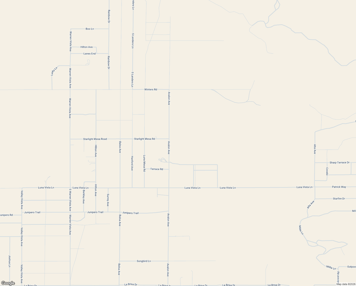 map of restaurants, bars, coffee shops, grocery stores, and more near 1313 Avalon Ave in Yucca Valley