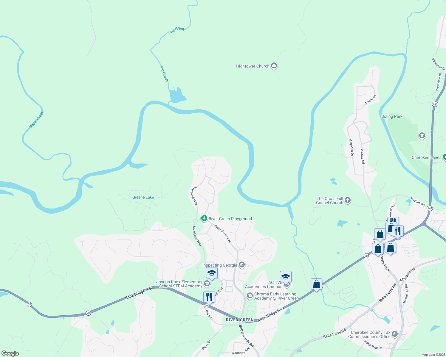 map of restaurants, bars, coffee shops, grocery stores, and more near 703 Greenbelt Park Court in Canton
