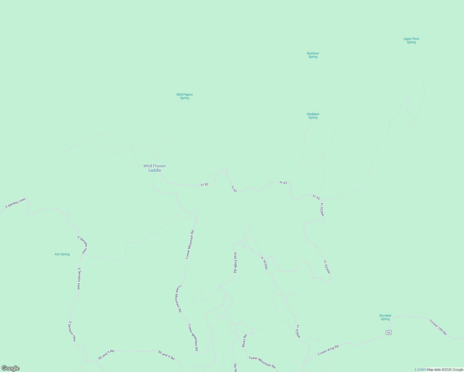 map of restaurants, bars, coffee shops, grocery stores, and more near Fr 92 in Yavapai County