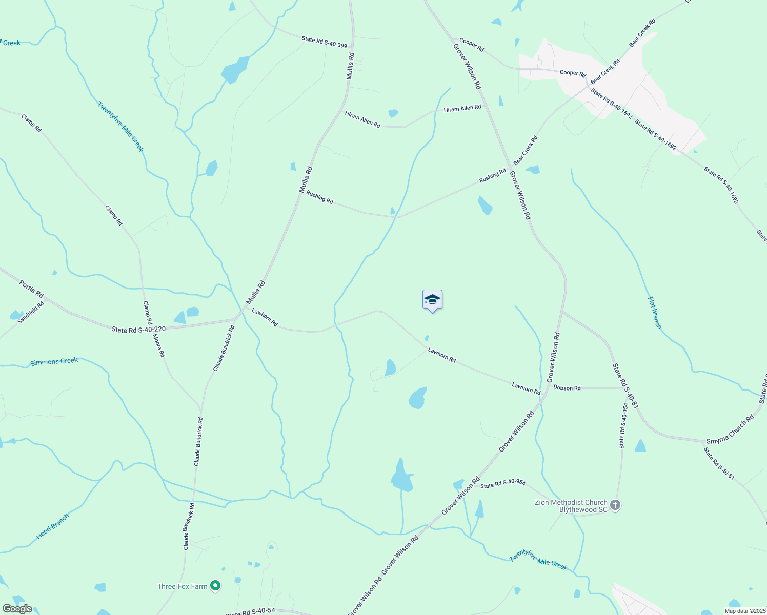 map of restaurants, bars, coffee shops, grocery stores, and more near 1246 Lawhorn Road in Blythewood