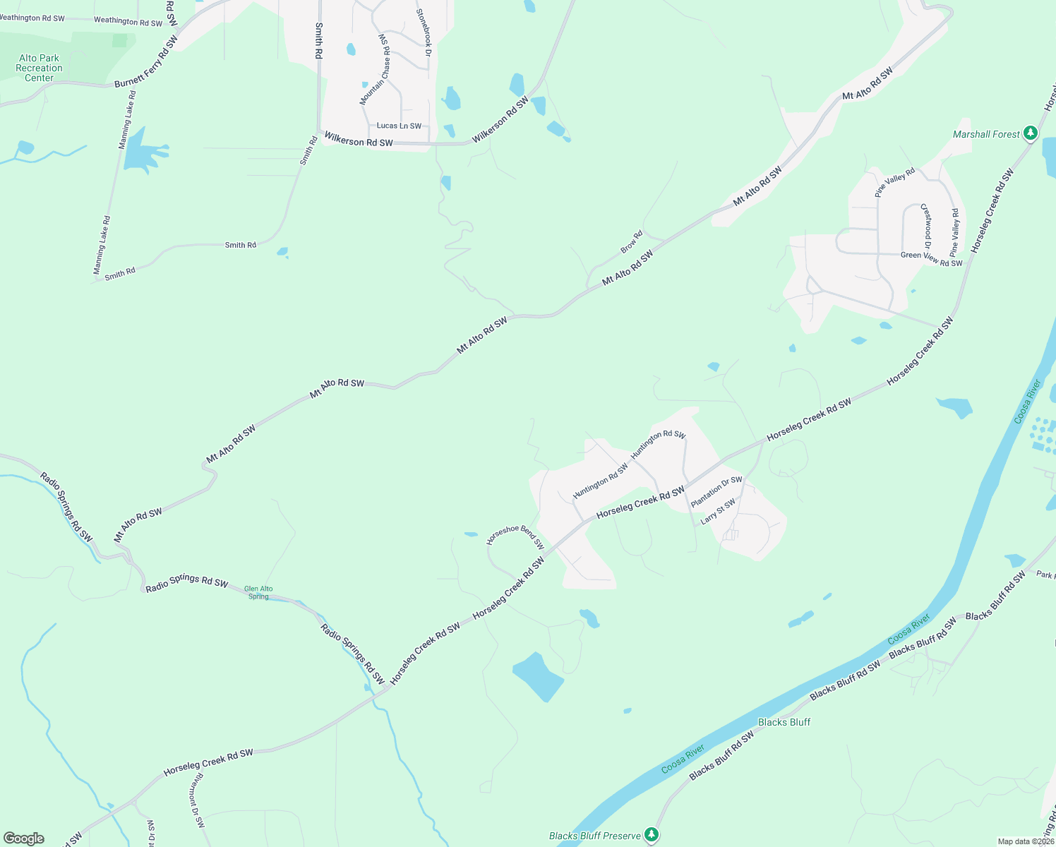 map of restaurants, bars, coffee shops, grocery stores, and more near 84 Horseshoe Bend Southwest in Rome