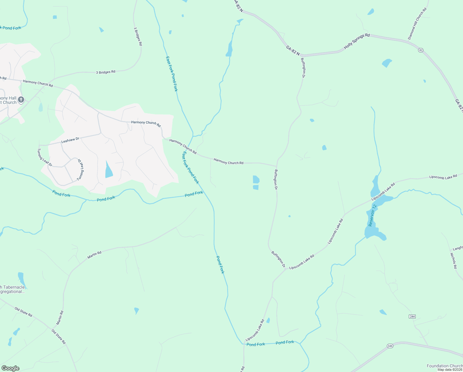 map of restaurants, bars, coffee shops, grocery stores, and more near 369 Harmony Church Road in Gillsville