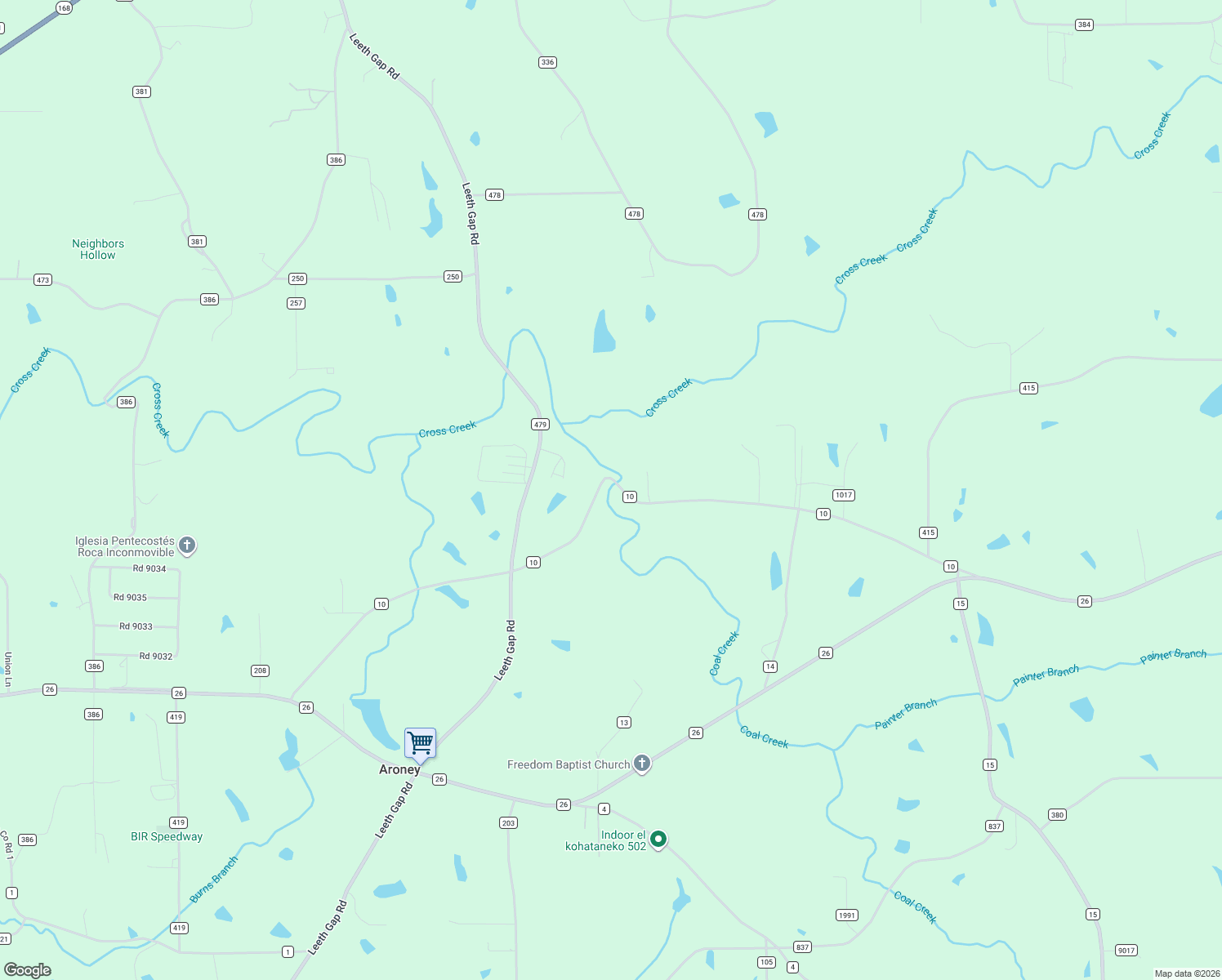 map of restaurants, bars, coffee shops, grocery stores, and more near 1066 County Road 10 in Boaz