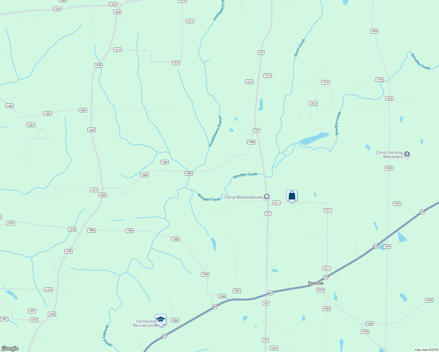 map of restaurants, bars, coffee shops, grocery stores, and more near 26 County Road 585 in Cullman