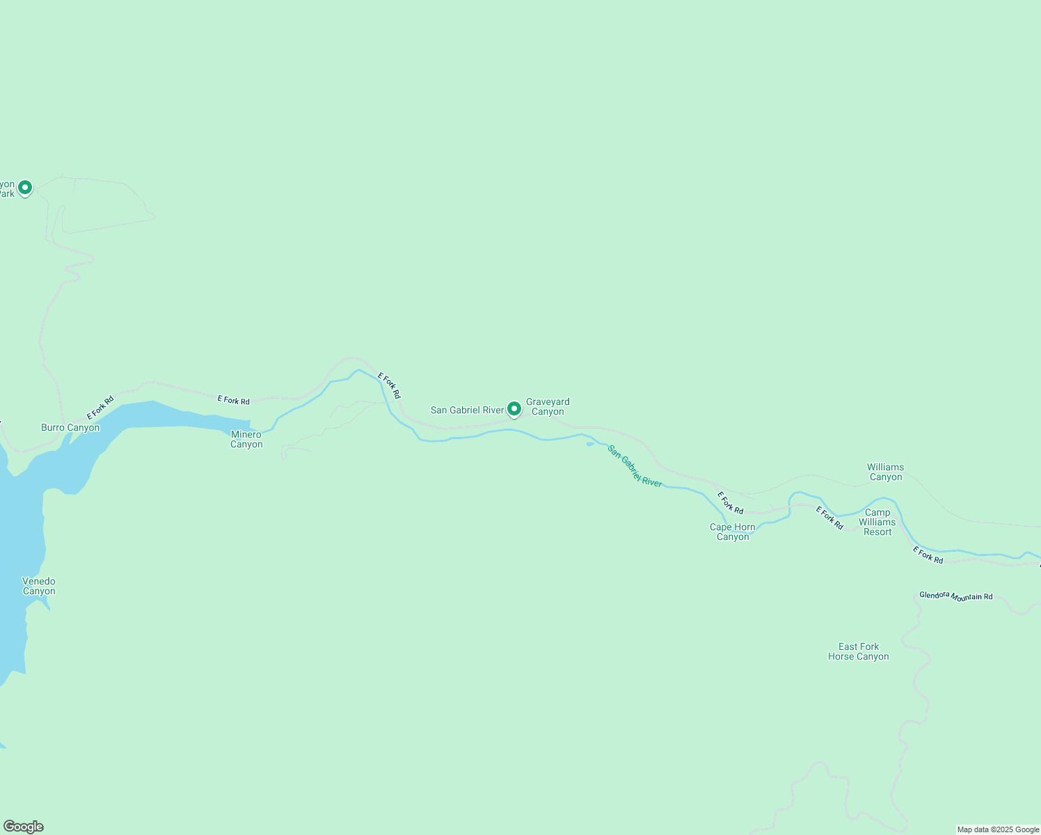 map of restaurants, bars, coffee shops, grocery stores, and more near East Fork Road in Irwindale