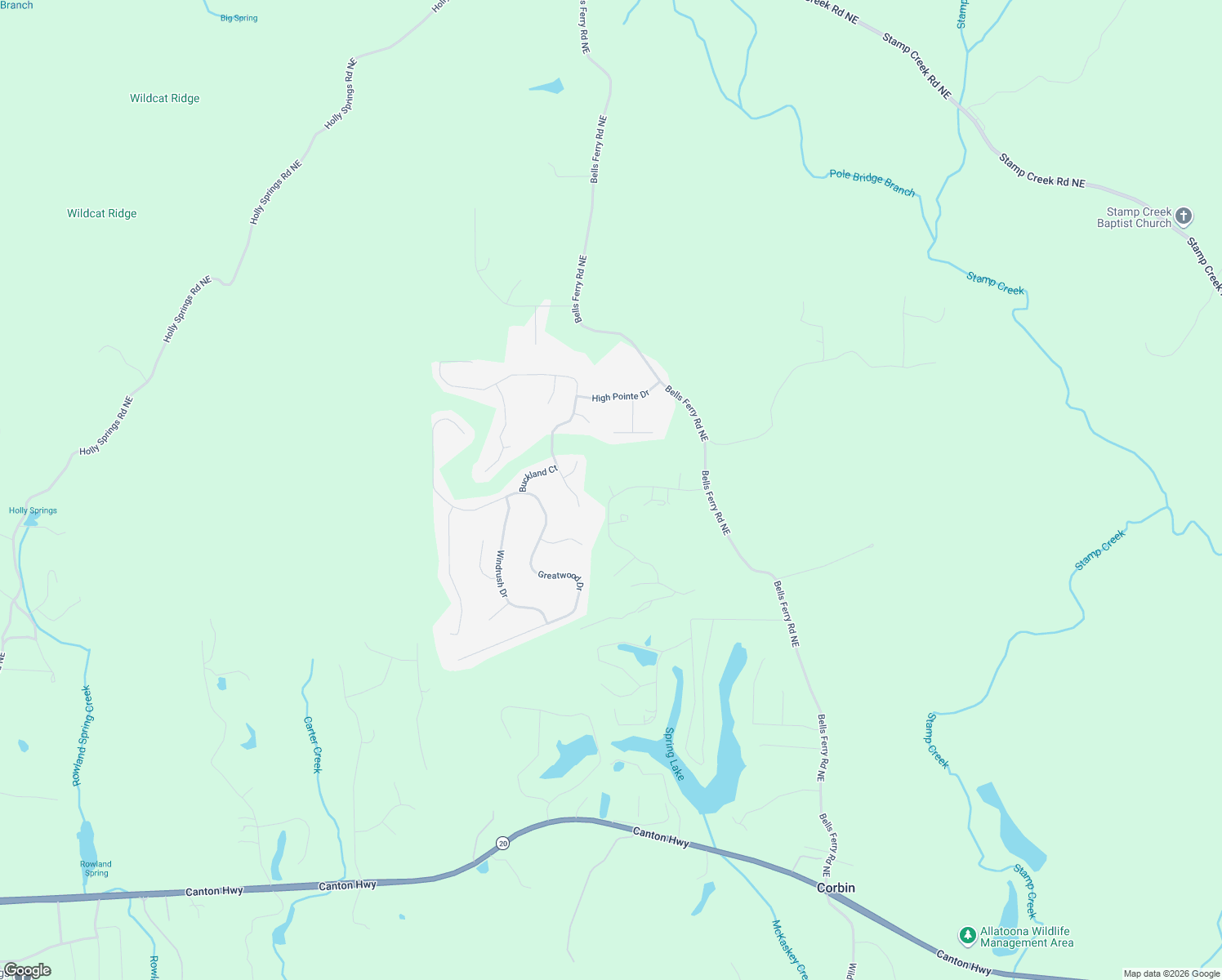 map of restaurants, bars, coffee shops, grocery stores, and more near 22 Wetlands Rd in White