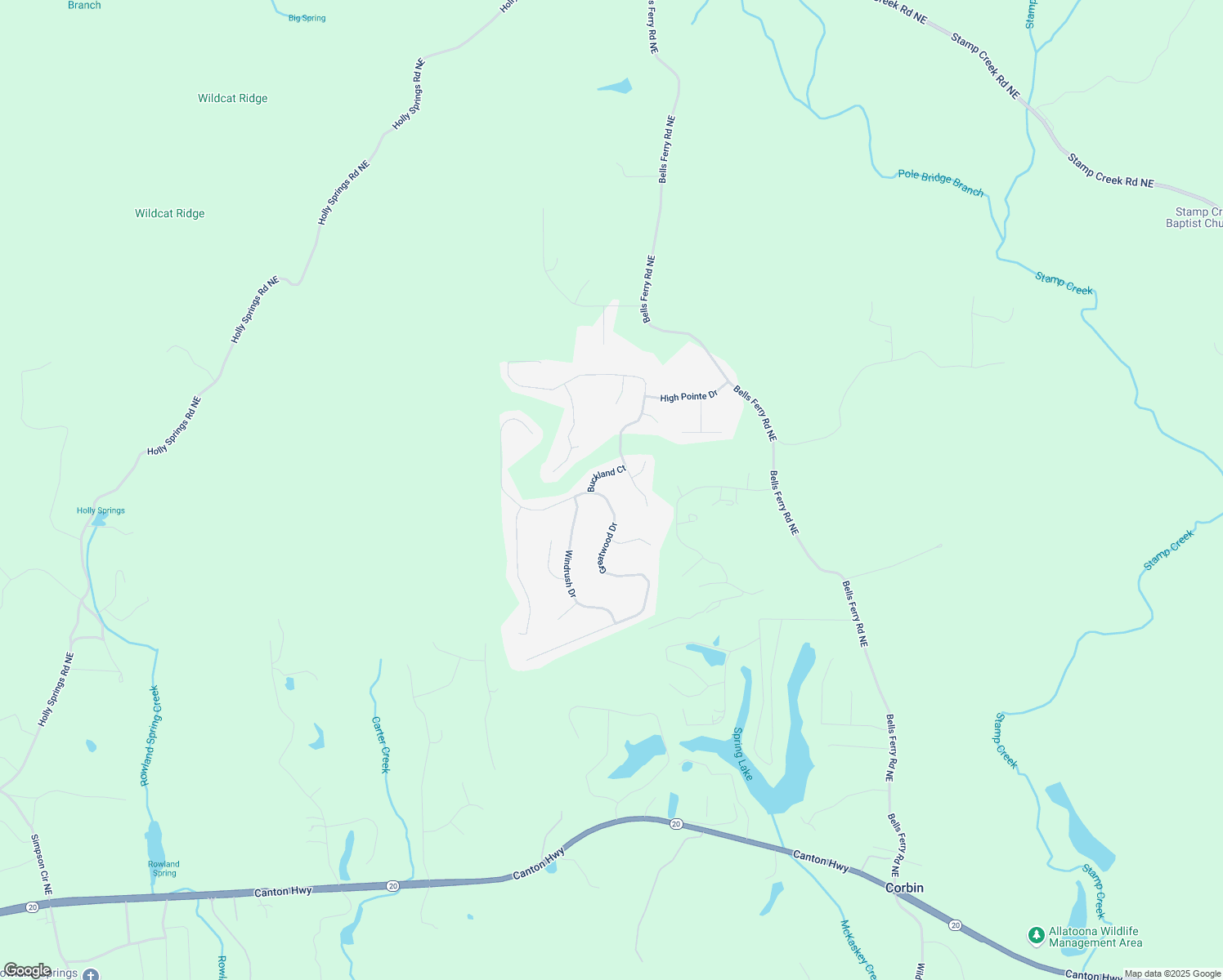 map of restaurants, bars, coffee shops, grocery stores, and more near 75 Greatwood Drive in White