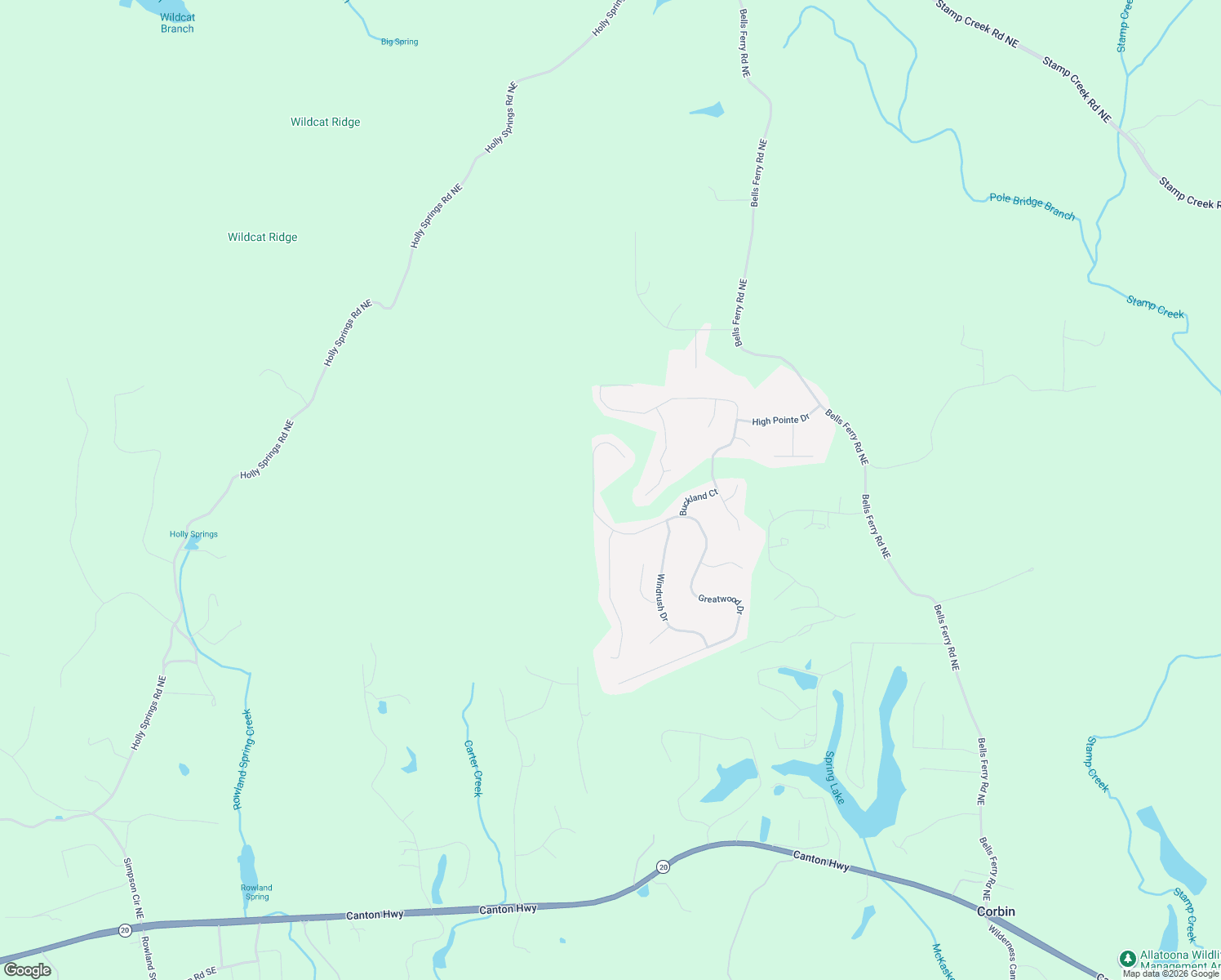 map of restaurants, bars, coffee shops, grocery stores, and more near 37 Greatwood Drive in White