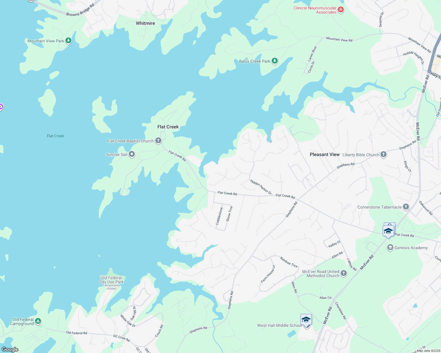 map of restaurants, bars, coffee shops, grocery stores, and more near 5519 Mallard Walk in Gainesville