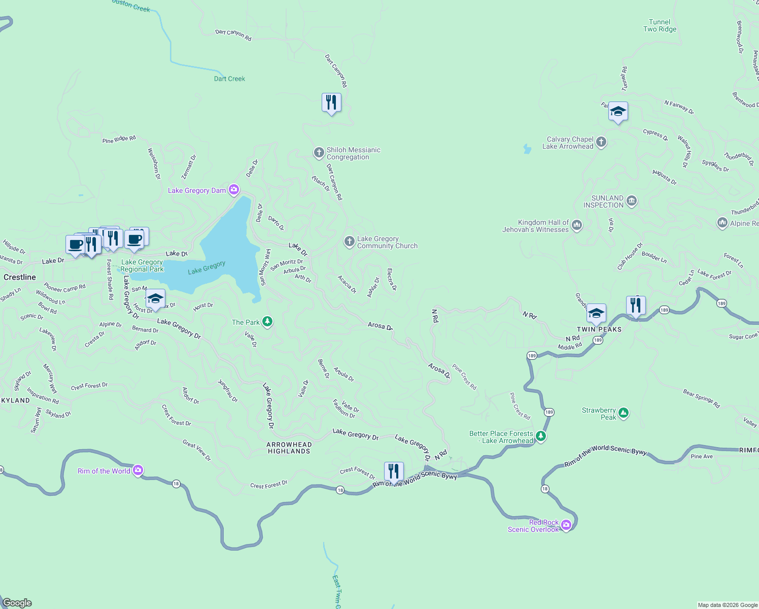 map of restaurants, bars, coffee shops, grocery stores, and more near 25122 Jewel Drive in San Martin